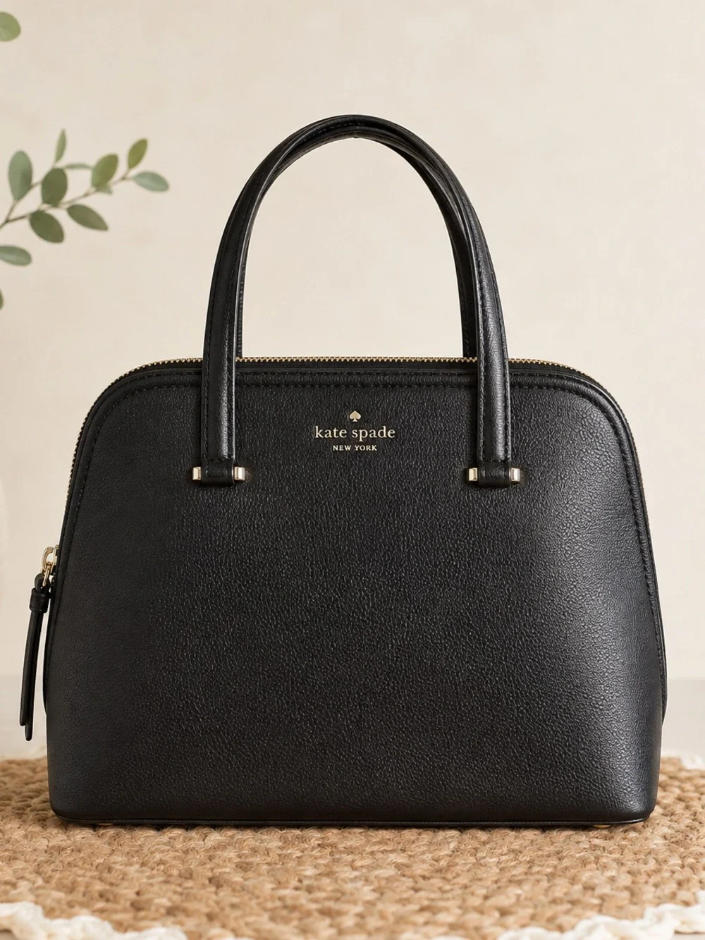 Kate Spade Patterson Drive Medium Dome Satchel Black Leather